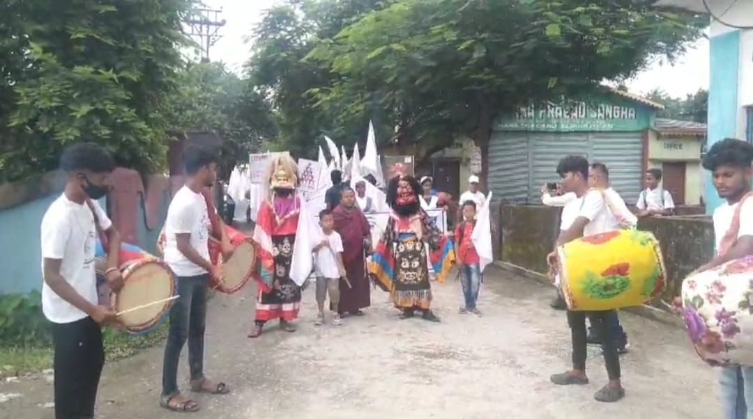 हेमिल्टनगन्ज बजार क्षेत्रमा शोभायात्रा