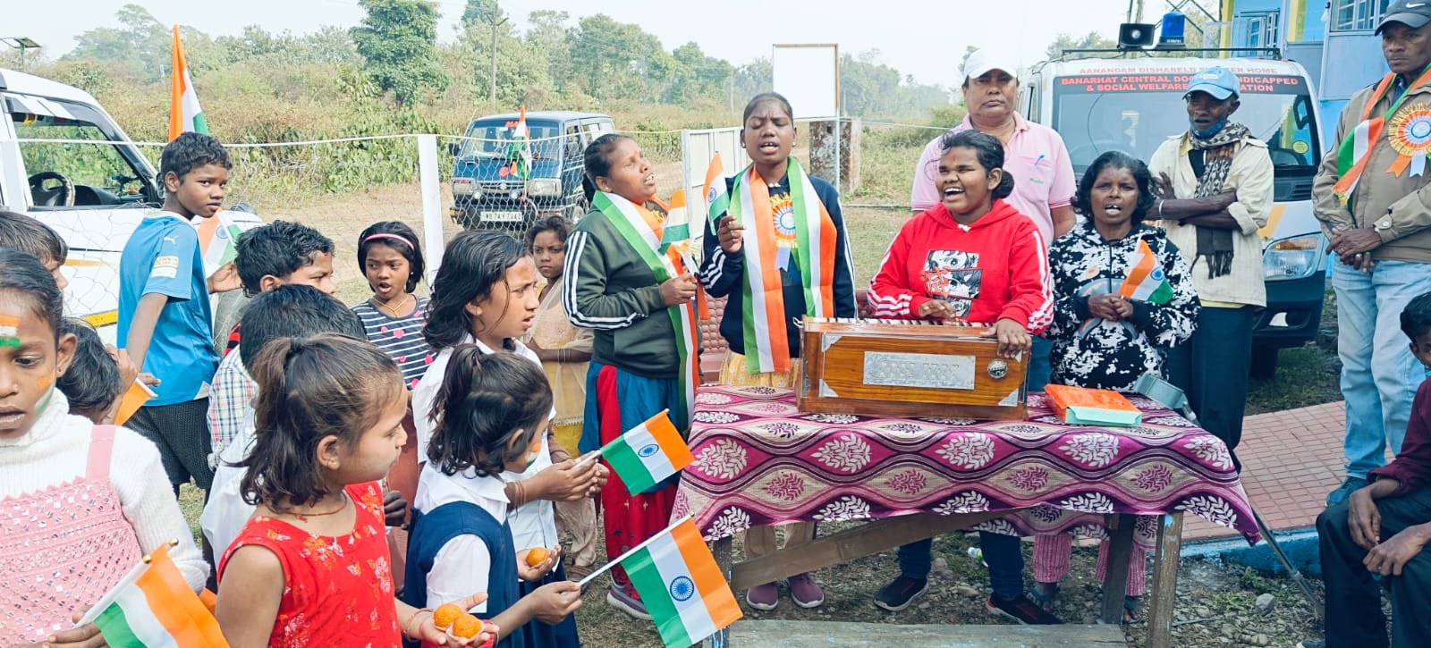 नेप इण्डिया फाउण्डेशन,दार्जीलिङद्वारा बानरहाटको आनन्दम आश्रममा गणतन्त्र दिवस पालन