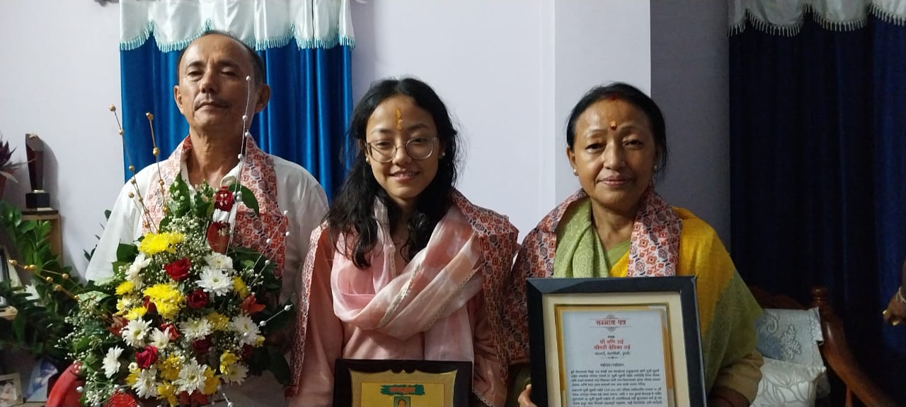 सुमनी राईलाई गोर्खा माघे मिलन उत्सव कमिटीले गरे सम्मान